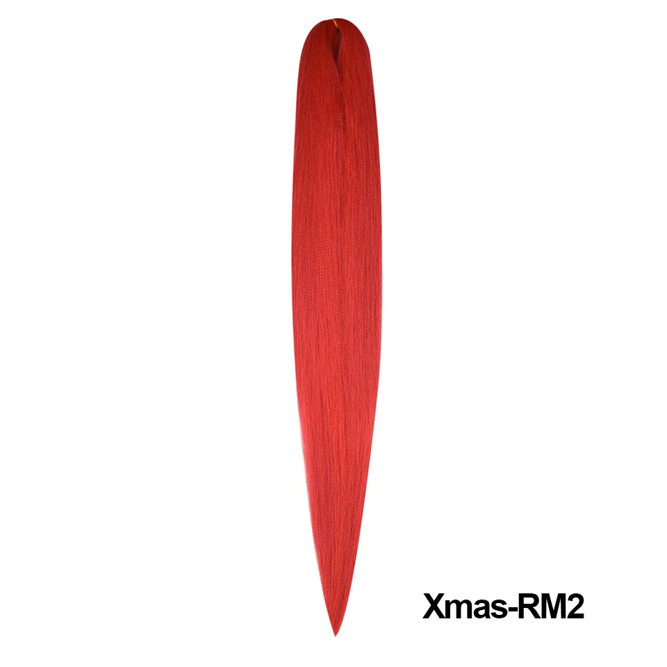 Miss Rola Synthetic New Christmas Colors Kanekalon HairJumbo Braid Yaki Straight Hair Extension Twist Braid Bulk Wholesale
