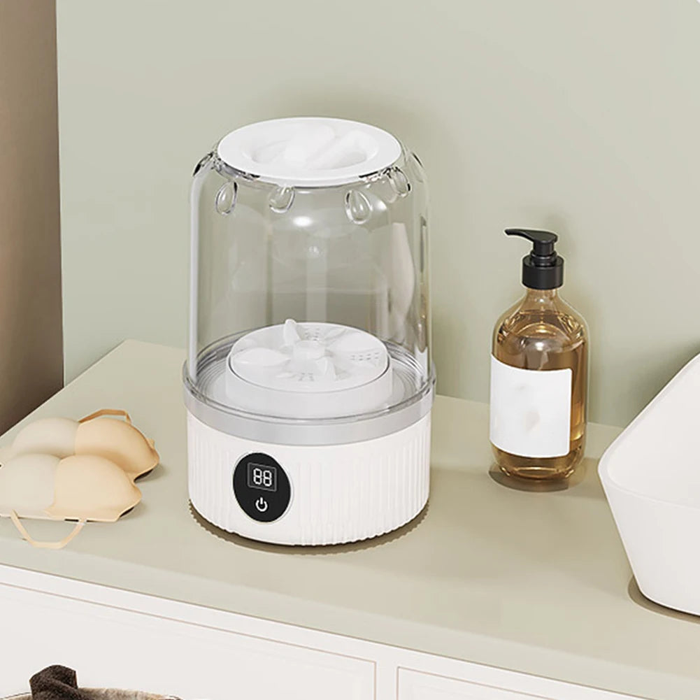 Cordless Small Washing Machine with Laundry Cup Automatic Laundry Cup Rechargeable Mini Special Washer for Baby Clothes