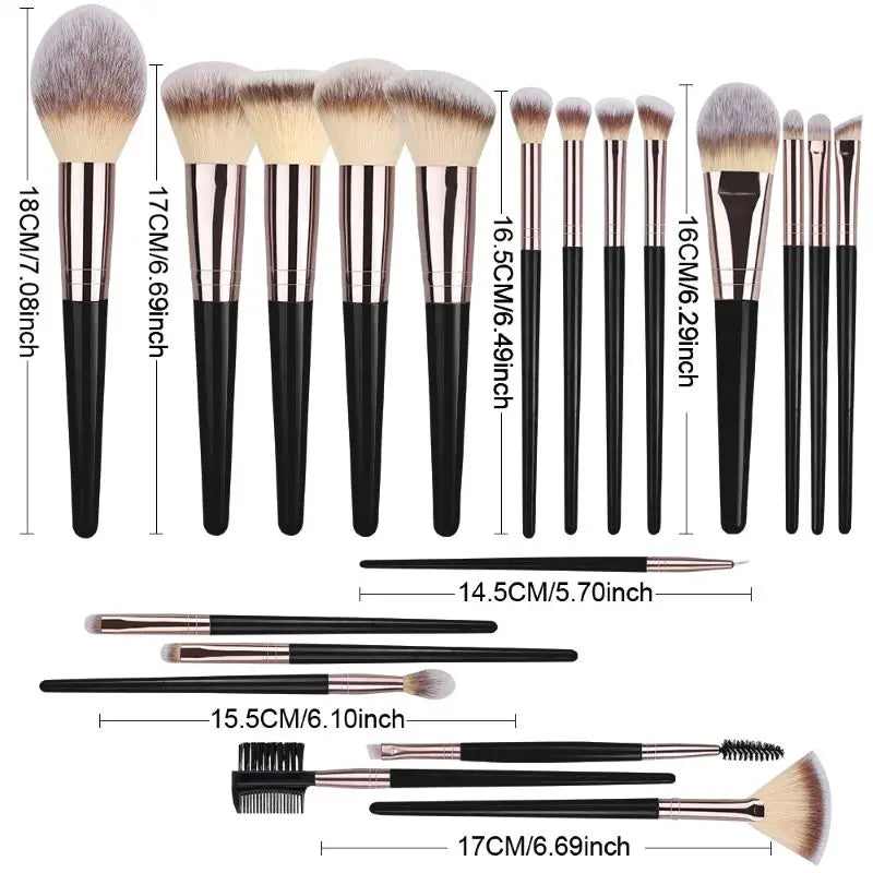 Professional 3-20PCS Makeup Brushes Set Eyeshadow Foundation Concealer Blending Blush Brush Kabuki Soft Fluffy Women Beauty Tool
