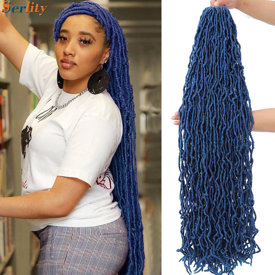 Serlity Faux Locs Extensions — 36"/24"/18" Soft Goddess Dreadlocks Crochet Hair