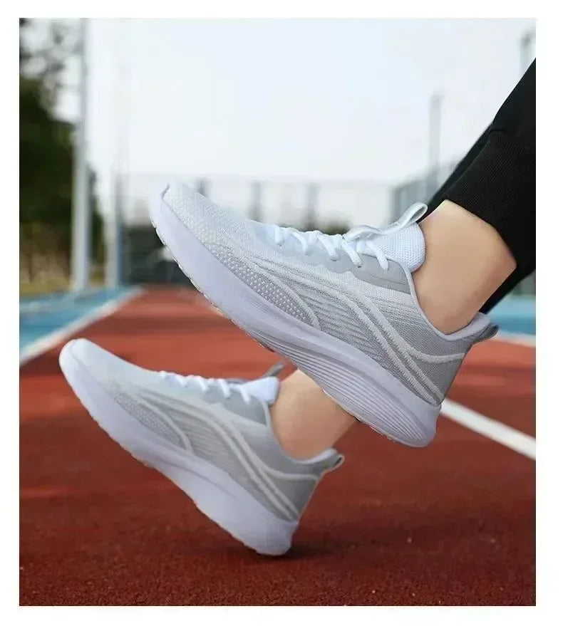 2025 Women’s Casual Mesh Running Shoes — Anti-Slip, Breathable, Elastic Slip-On | Summer Fashion & Couple Style