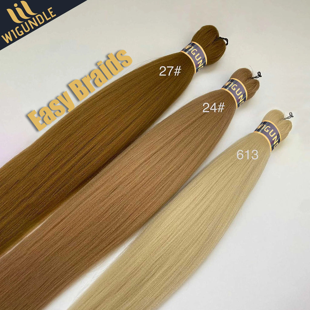 Wigundle Pre-Stretched Braiding Hair — EZ Crochet Yaki Straight (Flame-Retardant Kanekalon)