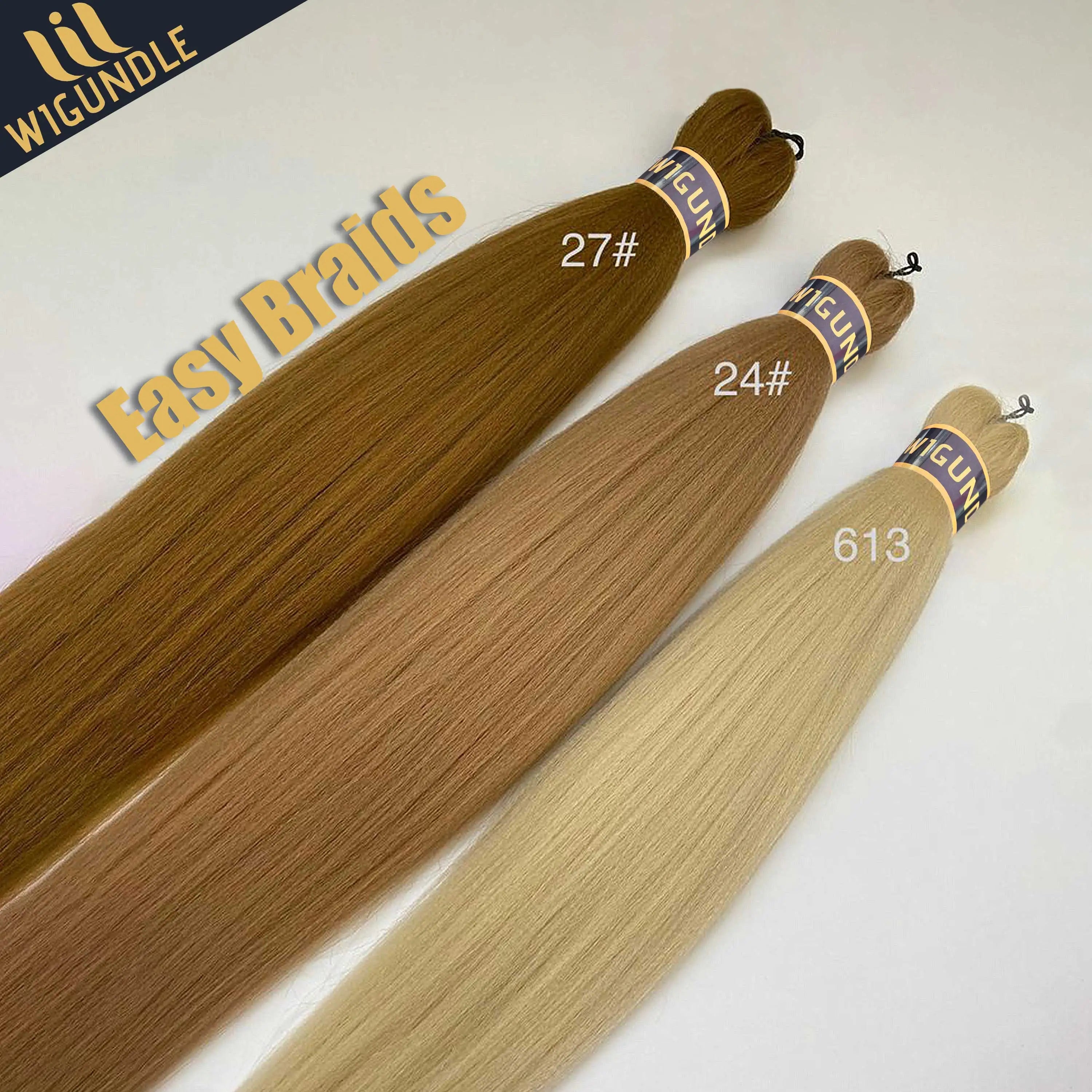 Wigundle Pre-Stretched Braiding Hair — EZ Crochet Yaki Straight (Flame-Retardant Kanekalon)