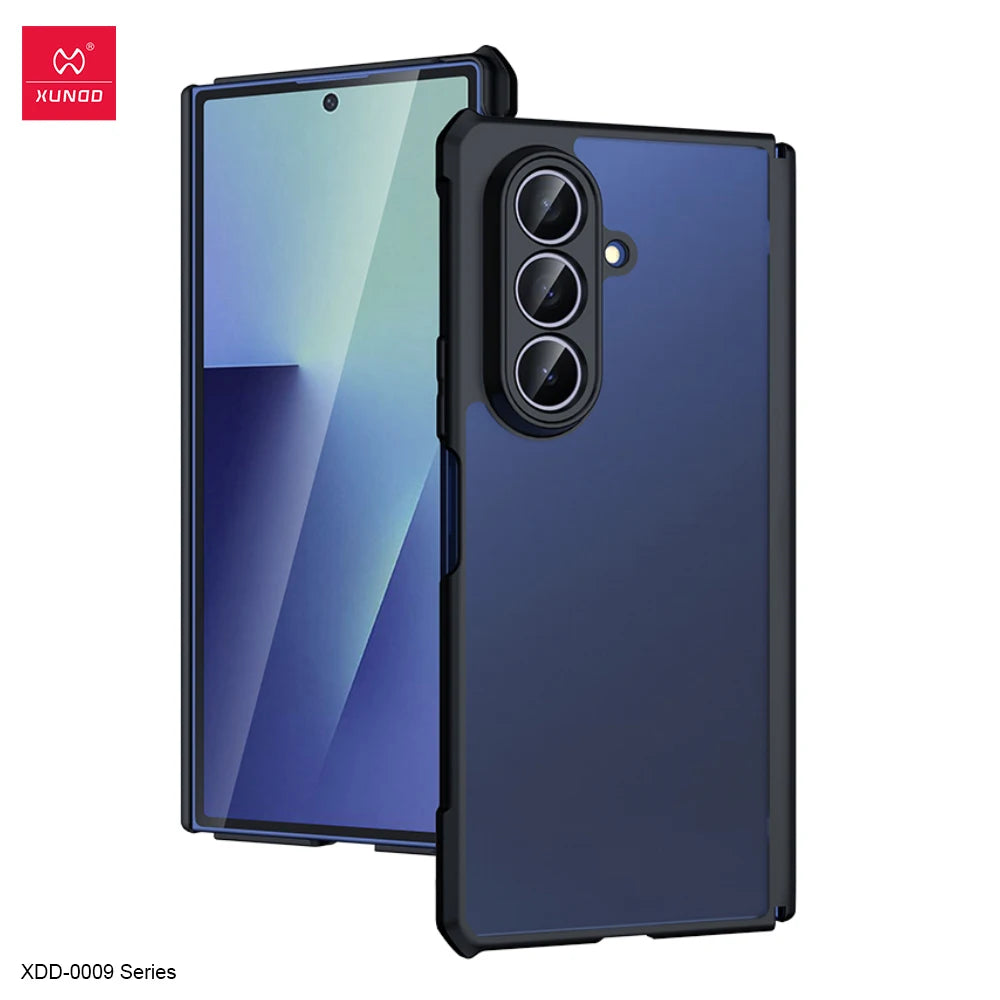 Xundd For Samsung Galaxy Z Fold 7 Case ,Airbag Shockproof Shell with Automatic Springback Hinge Protection Upgrade Half Case