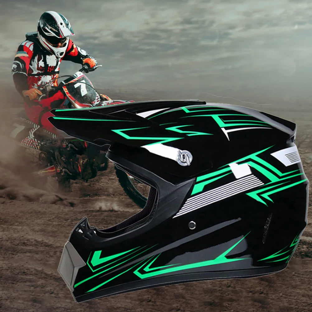 Aramox Full Face Motocross Helmet Set | DOT-Certified Off-Road Helmet with Goggles, Gloves & Face Cover
