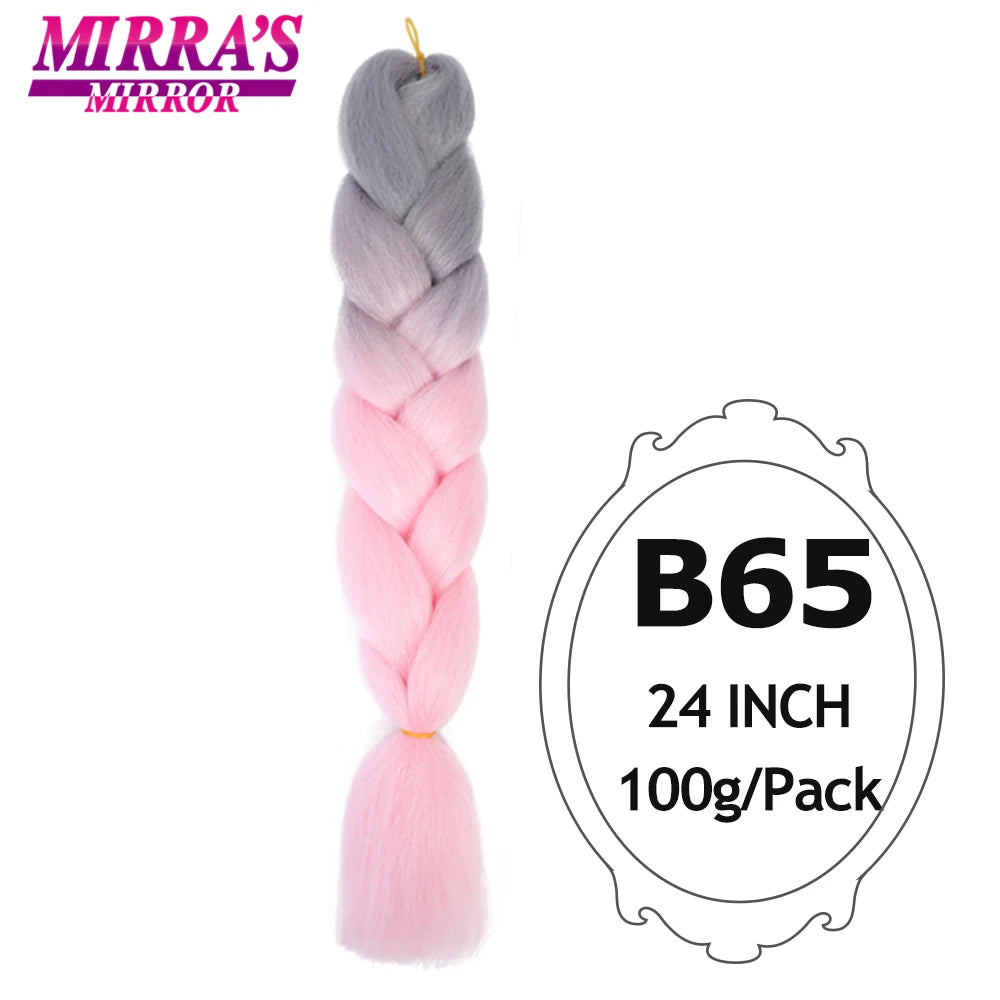 Colorful Jumbo Braiding Hair Extensions For Box Braids Synthetic Hair for Afro Braids Ombre Jumbo Braid Hair DIY Crochet Braid