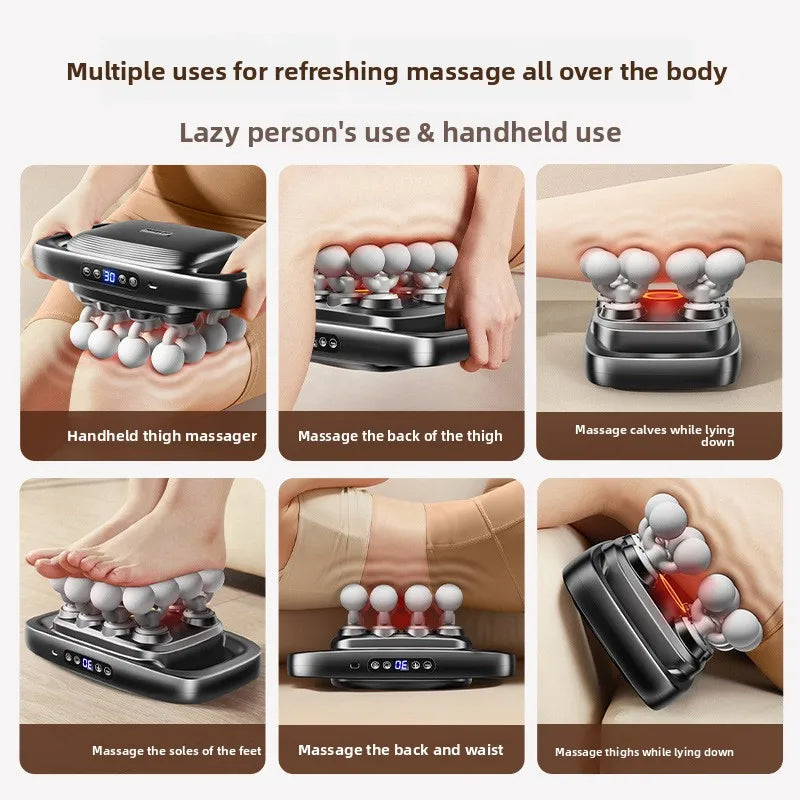 2025 new product launch S10 16-head fascia gun multi-head massager waist back legs hands whole body muscles deep relaxation