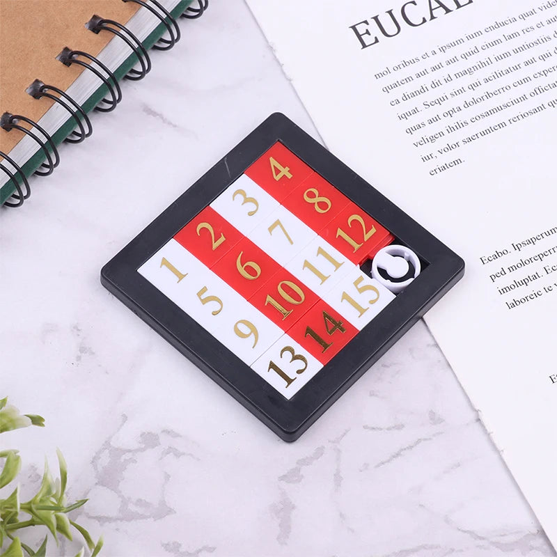 1PC 1-15 Number Slide Puzzle Brain Puzzle Games Exercise The Brain Educational Toy Developing for Children Toys