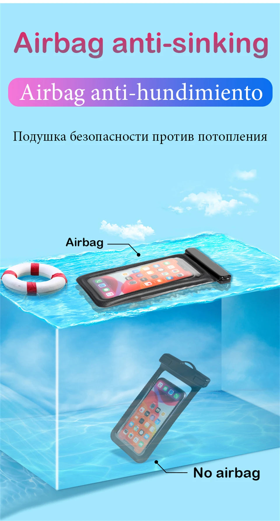 IP68 Universal Waterproof Phone Cases Bag For iPhone 16 15 14 13 12 11 Pro Max X Xiaomi Samsung S24 Ultra Swim Cover Accessories