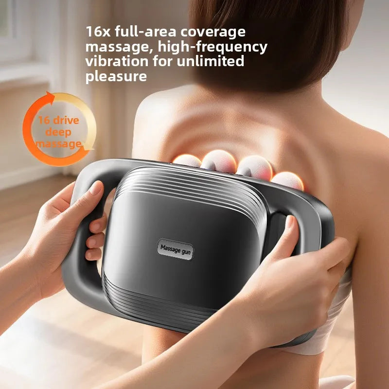 2025 new product launch S10 16-head fascia gun multi-head massager waist back legs hands whole body muscles deep relaxation