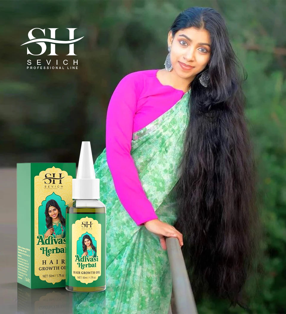 Sevich Ayurvedic Hair Growth Oil – 50ml Adivasi Organic Coconut Oil Serum for Fast Regrowth & Anti-Hair Loss