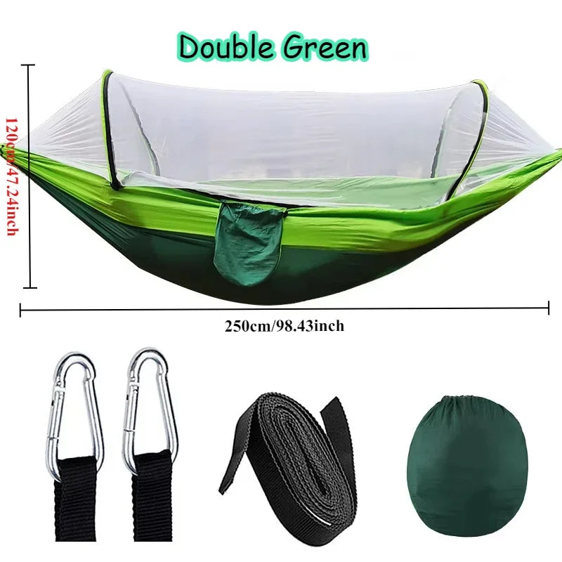 Outdoor Camping Hammock Hanging Bed with Mosquito Net