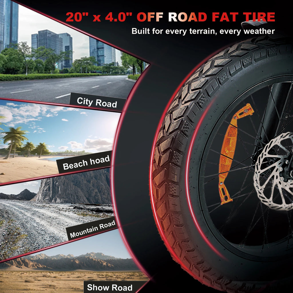 BAOLUJIE DM01 Electric Bike for Adults — 60V 2000W, Up to 42 MPH, Long-Range