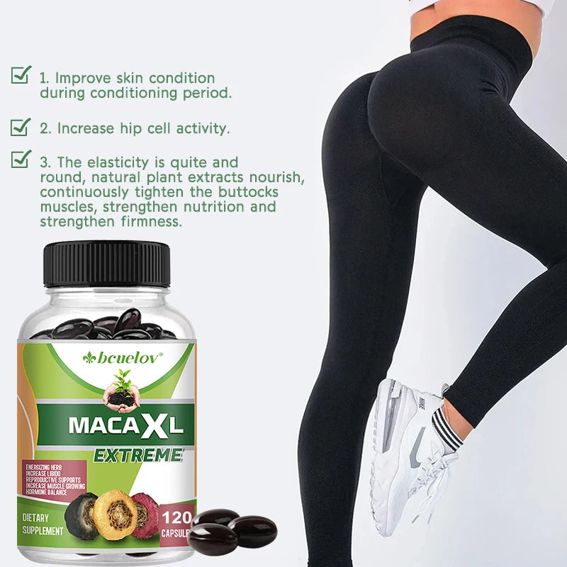 Taoters Organic Maca Root Extract 1000 mg – Supports Body Shaping, Muscle Growth & Natural Energy | Unisex Dietary Supplement (120 Capsules)