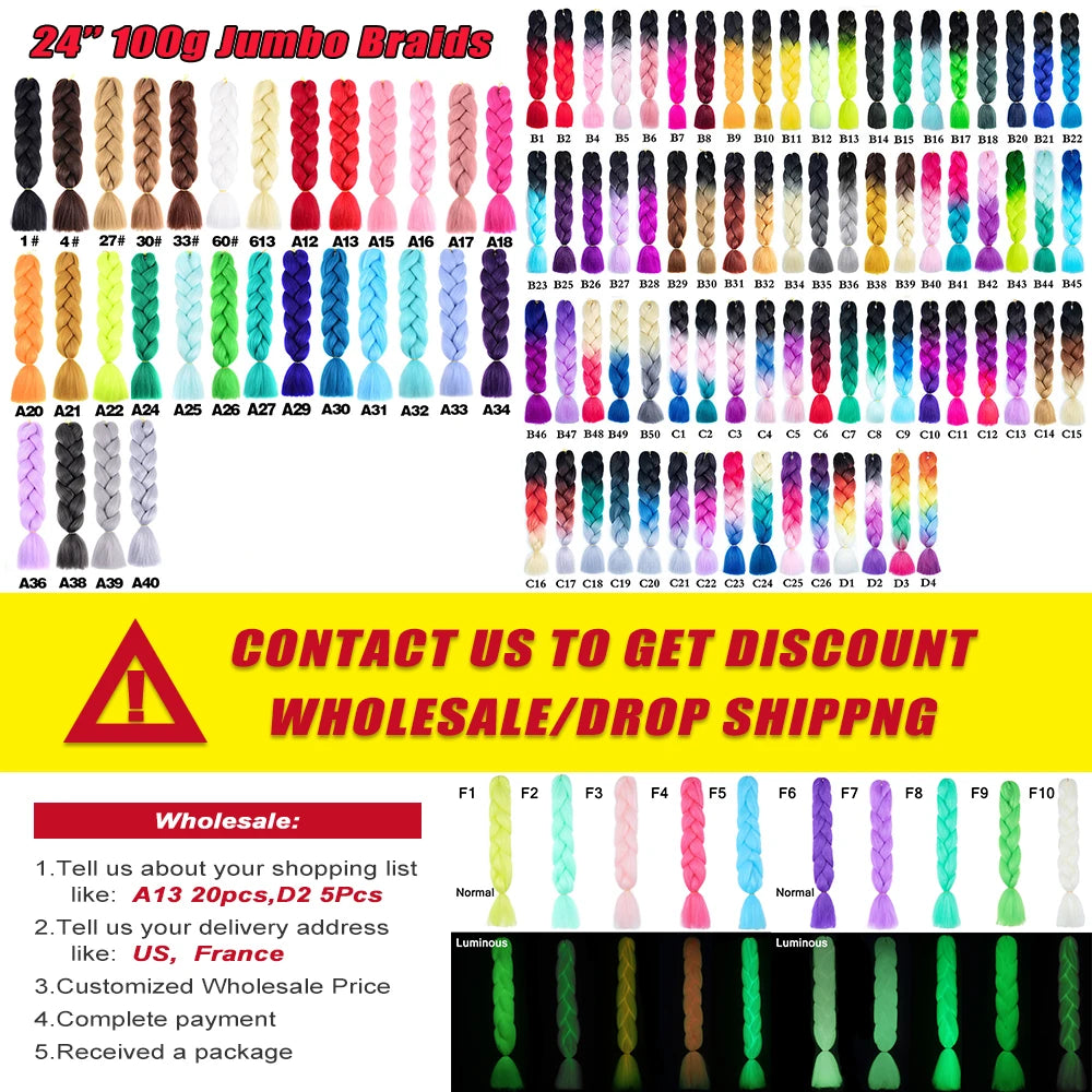 Synthetic Kanekalon Crochet Hair Braiding Hair Pre Stretched Curly Jumbo Braids Extensions Hair Accessories For Girls Braids