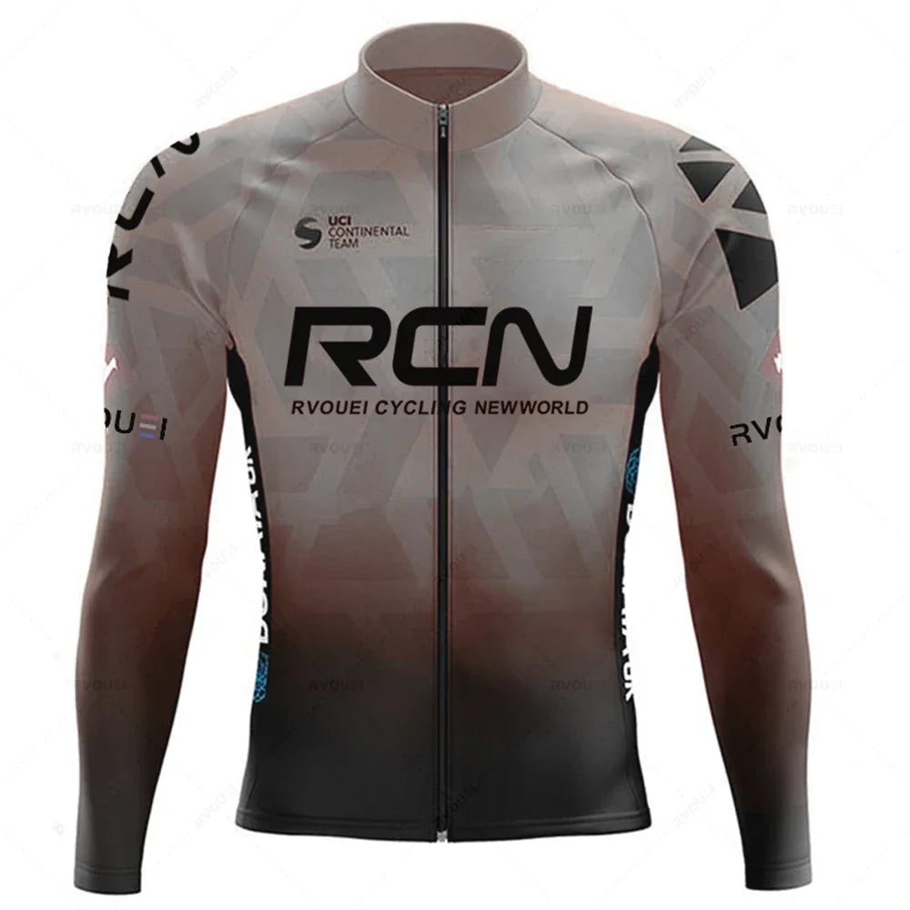 New 2025 Rcn Autumn Cycling Jersey Bib Pants Set Ropa Ciclismo Bicycle MTB Clothing Road Bike Suit Men Long Sleeve Bicicleta Set