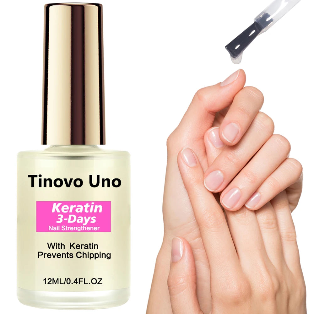 Tinovo Uno Nail Polish Metallic Rose Gold Nail Strengthener Fast Drying Mirror Normal Nails Lacquer Varnish for Manicure Nailart
