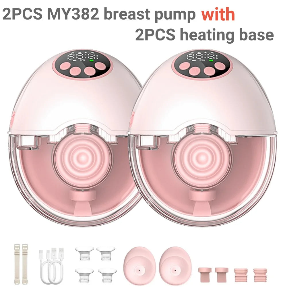 MGYR MY382 Wearable Electric Breast Pump — Hands-Free, BPA-Free, Optional Heating & UV Lid