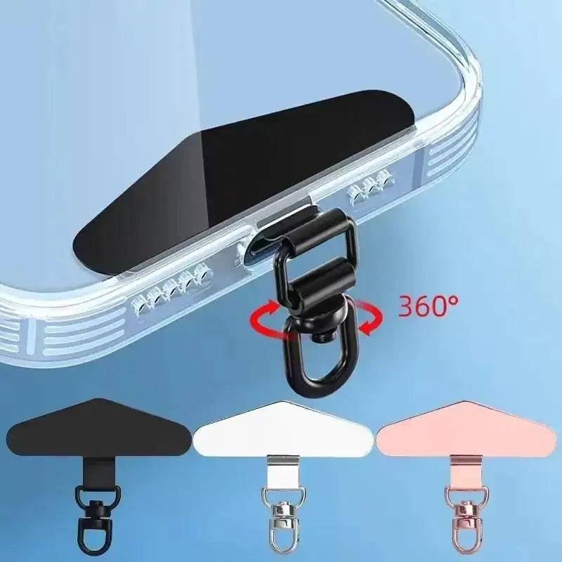 360° Rotation Metal Steel Phone Tether Tab Cell Phone Lanyard DY Patch Gasket Universal Cellphone Lanyard Safety Connecter Piece