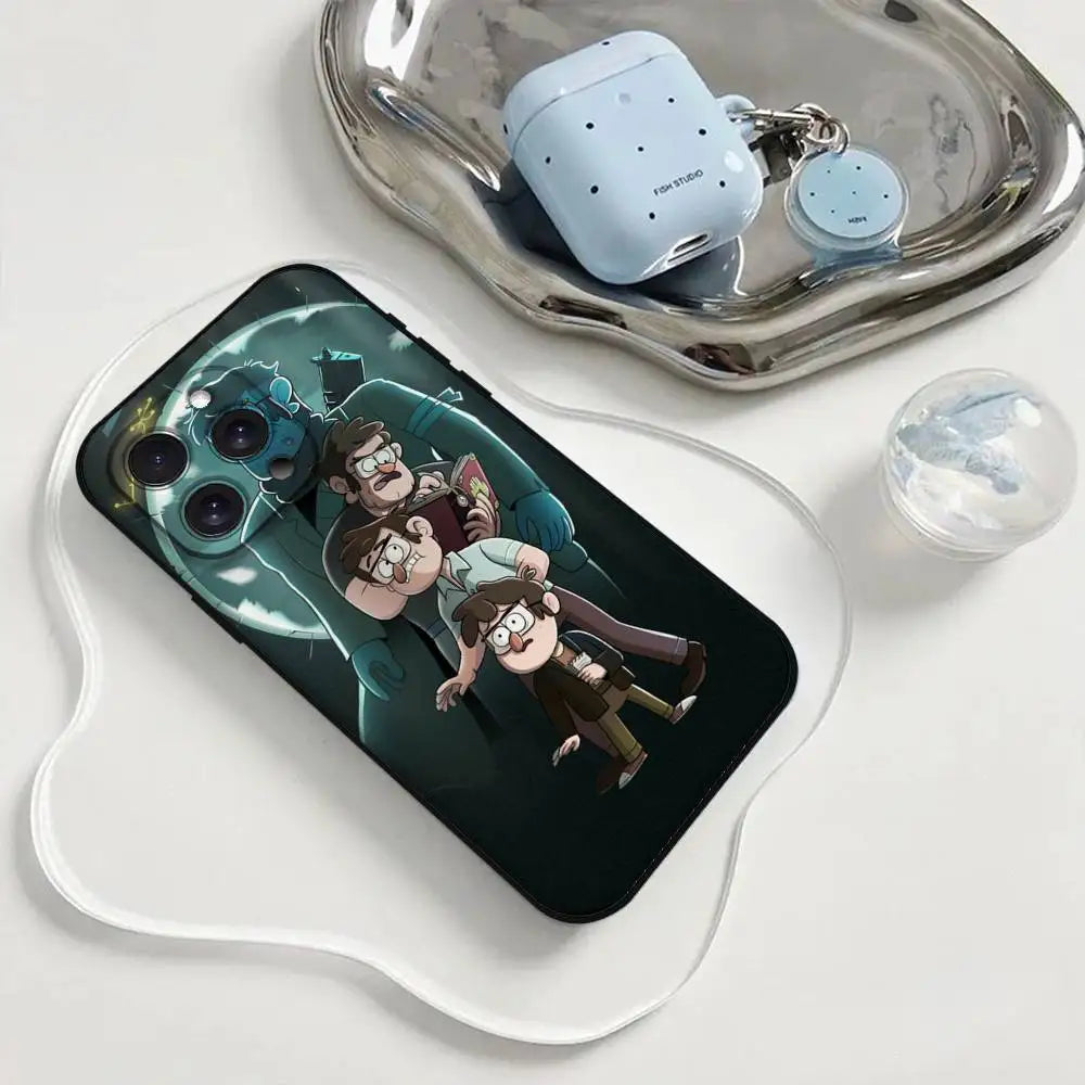 Gravity Falls Pig Cover Phone Case Phone Case For Iphone 17 16 15 11 13 14 Pro Max X Xr Xs Max 12mini Black Shell Cover Case