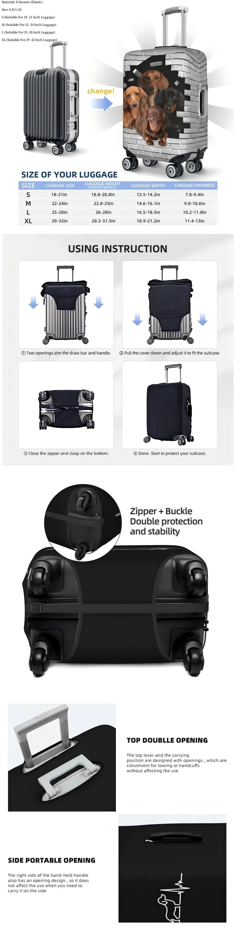 Airplane Go Travel Suitcase Covers Plane Aircraft Map Travel Elastic Trolley Case Protective Cover Anti-dust Luggage Covers Gift