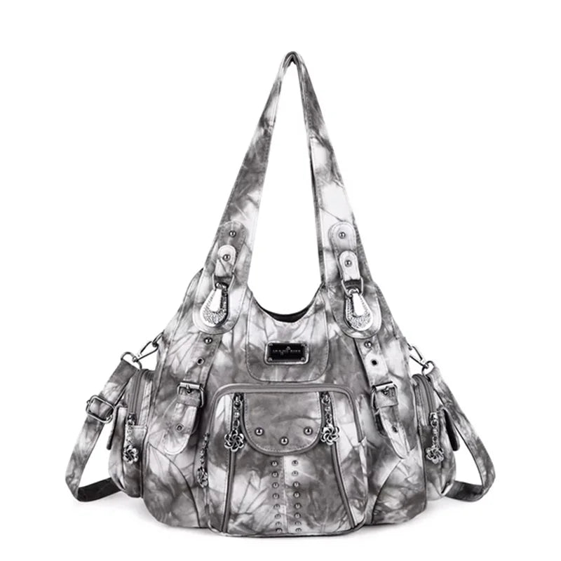 Angelkiss Bag Women Fashion Handbags Women Shoulder Bags PU Leather Handbag Female Satchel Big Shoulder Purse Bag bolsa feminina