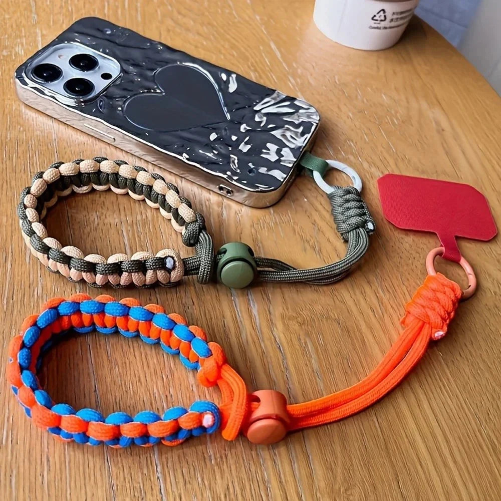 Handwoven Adjustable Mobile Phone Universal Lanyard Wrist Strap Outdoor Sports Convenient Safety Anti-Drop Rope