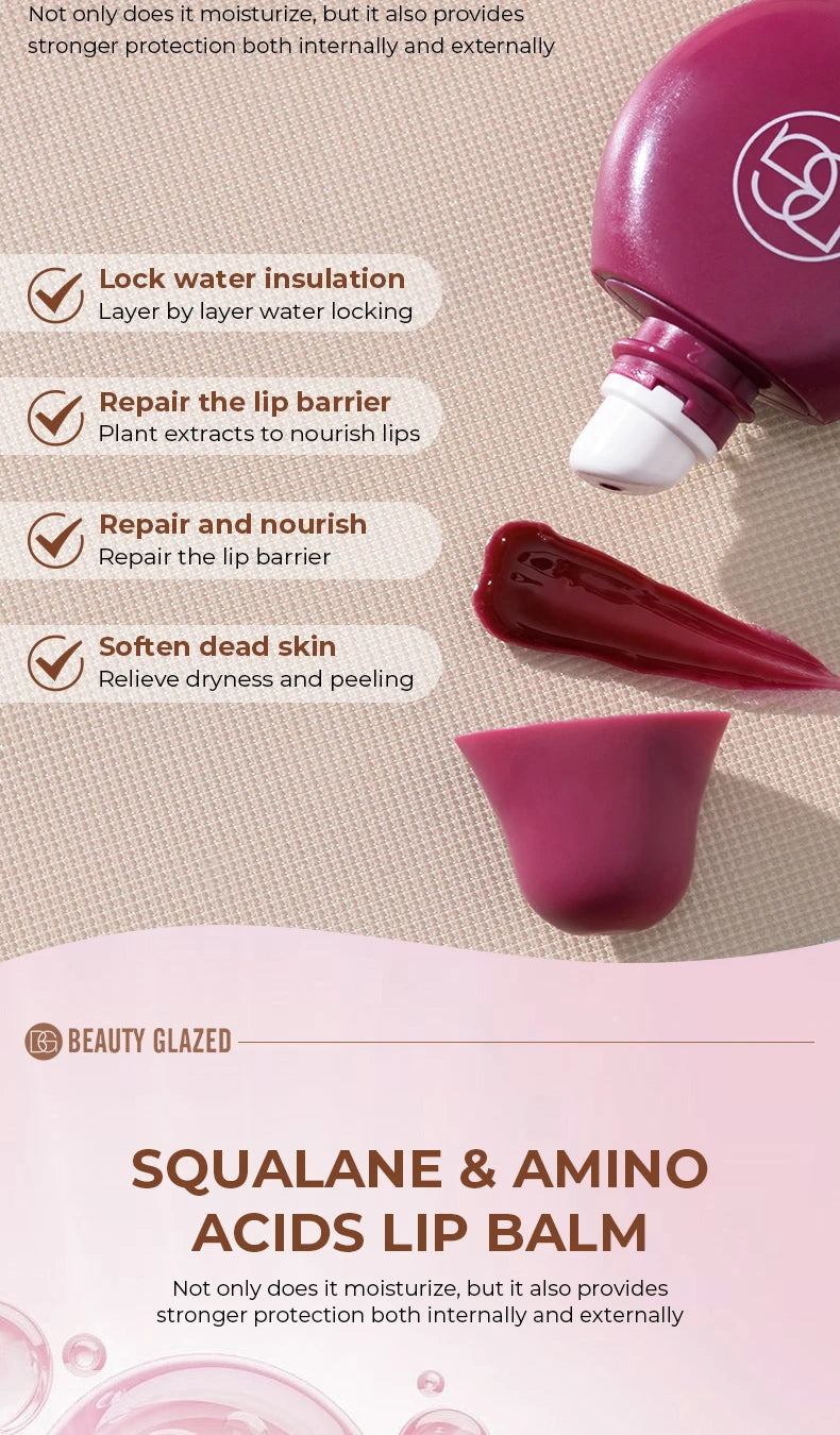 BEAUTY GLAZED 4Color Lipgloss Lip Oil Teens Moisturizing Lipstick Lip Balm High Shine And Lip Gloss Long-Lasting Dry Lip Care