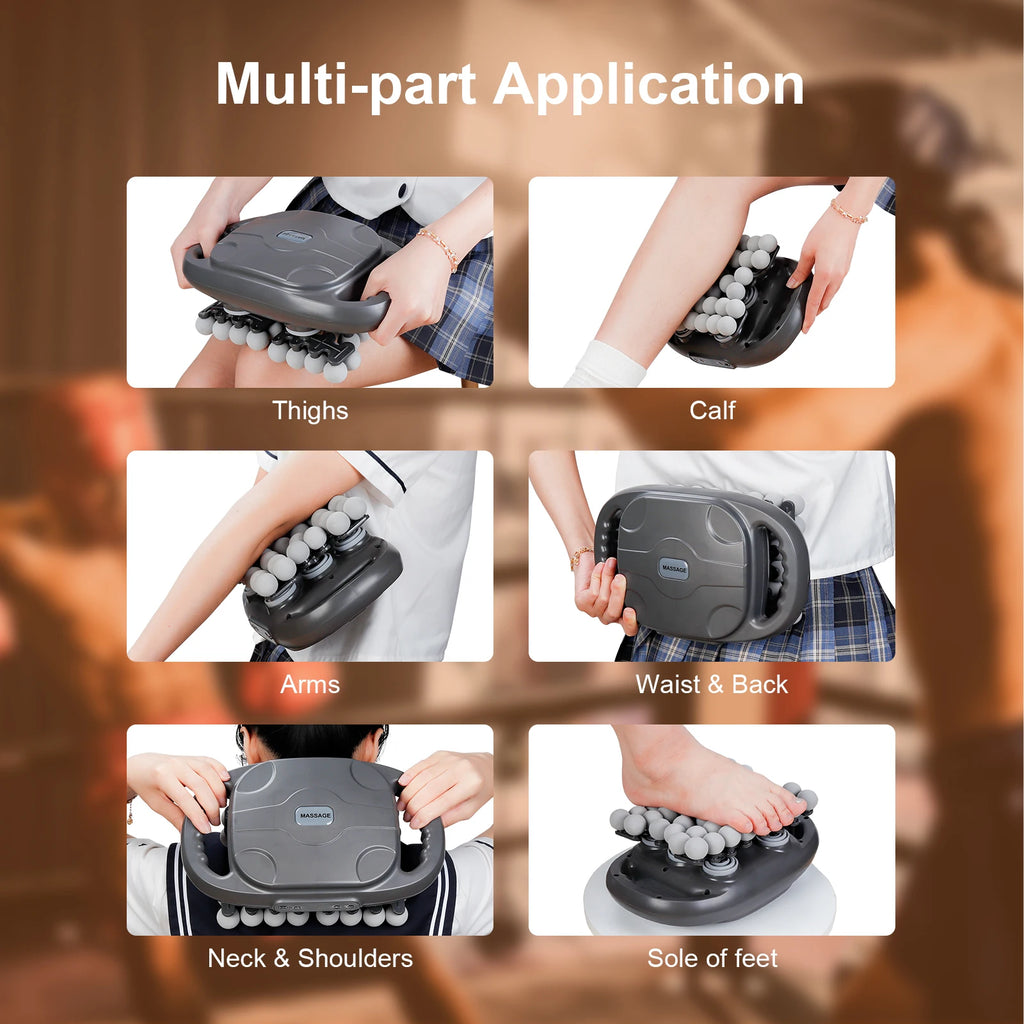 42 Heads Fascia Gun High-frequency Vibration Deep Massage Device for Shoulder Waist Back Leg Body Muscle Relaxation