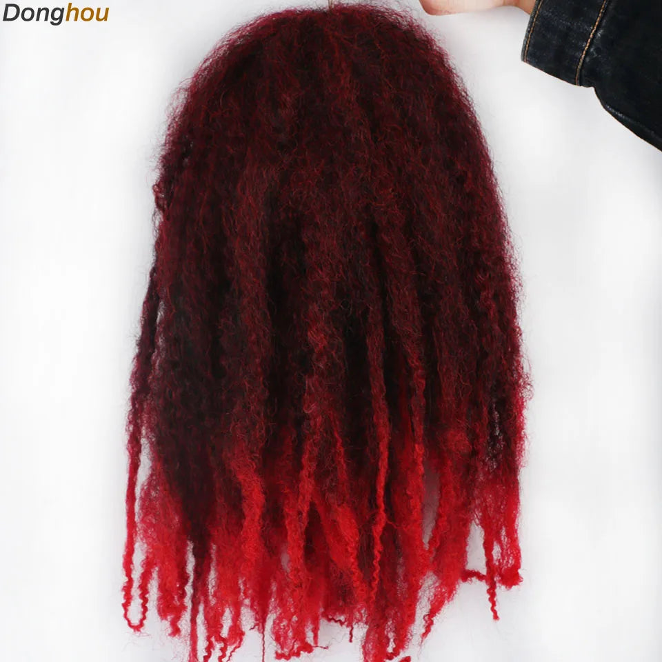 DONGHOU Marley Twist Braiding Hair — 18" Synthetic Afro Twist for Faux Locs & Crochet (1–6 Packs)
