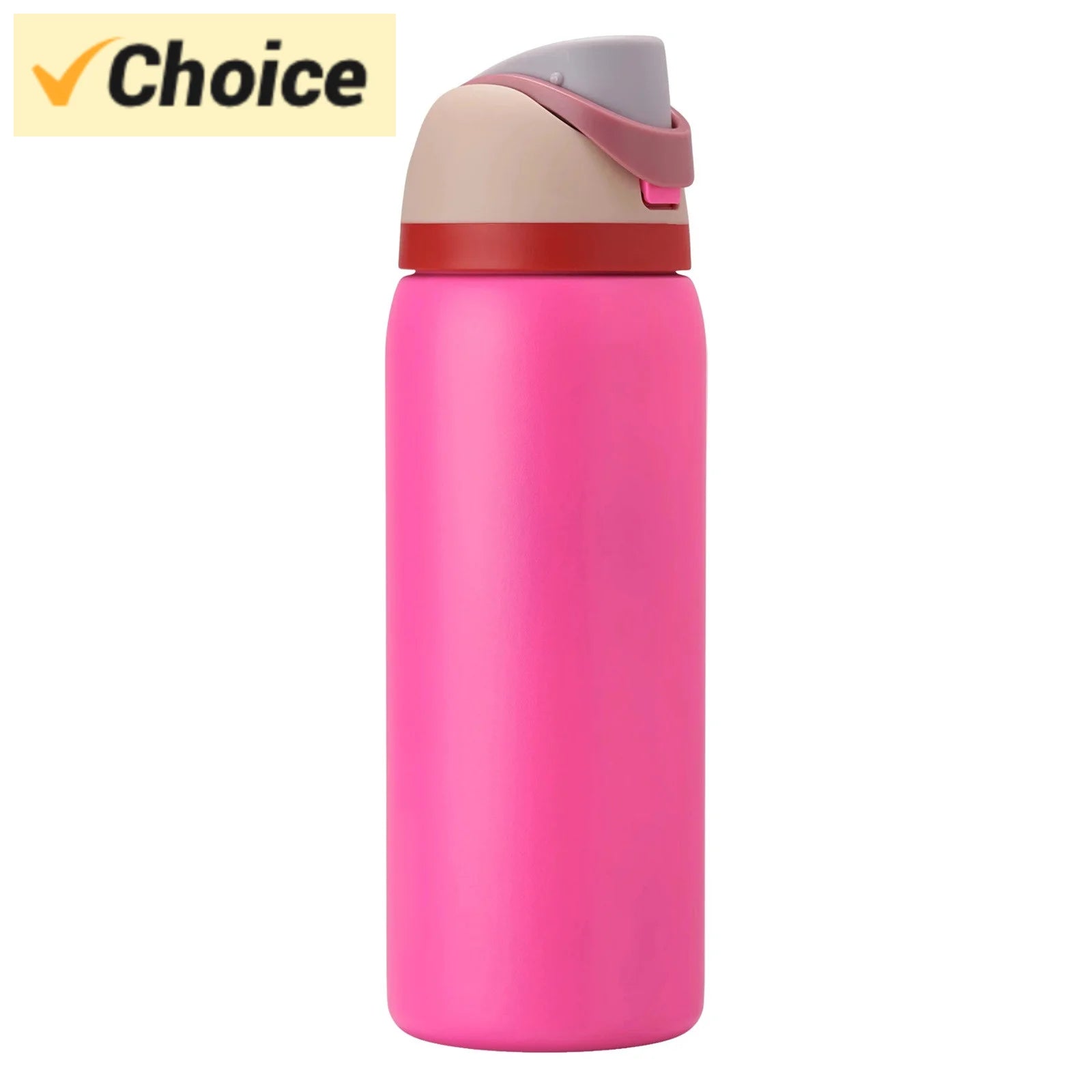 24oz Double Layer Stainless Steel Insulated Cup Water Cup Handle Cover Stainless Steel And Vacuum Insulated Leak Proof Soft Cove