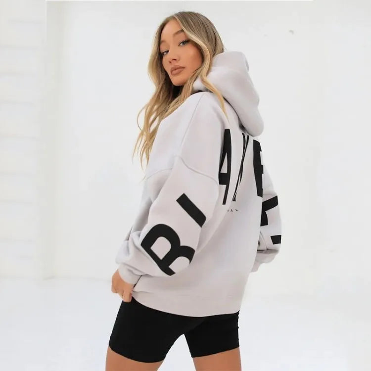 Women’s Printed Pullover Hoodie – Cozy Long Sleeve Sweatshirt