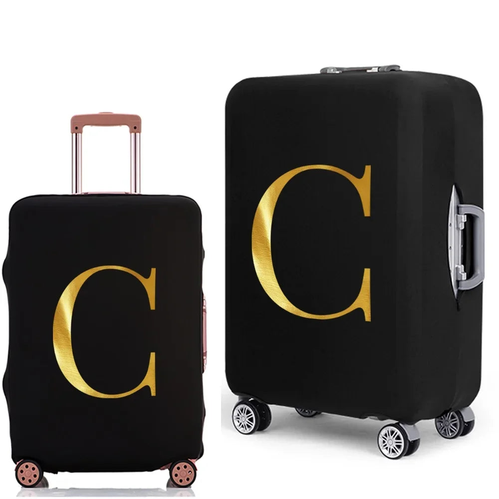 Letter Print Luggage Cover Thicker Suitcase Protective Case Trunk Case Apply Elastic Dust Case for 18" To 32" Travel Accessories