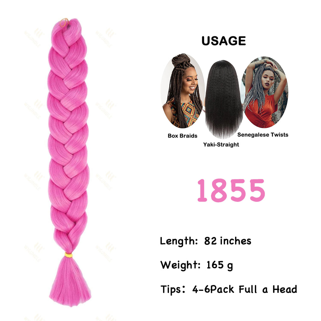 Wigundle Jumbo Braiding Hair Extension 82Inch High Temperature Synthetic Braid For Women Twist Box Braids Crochet Hair