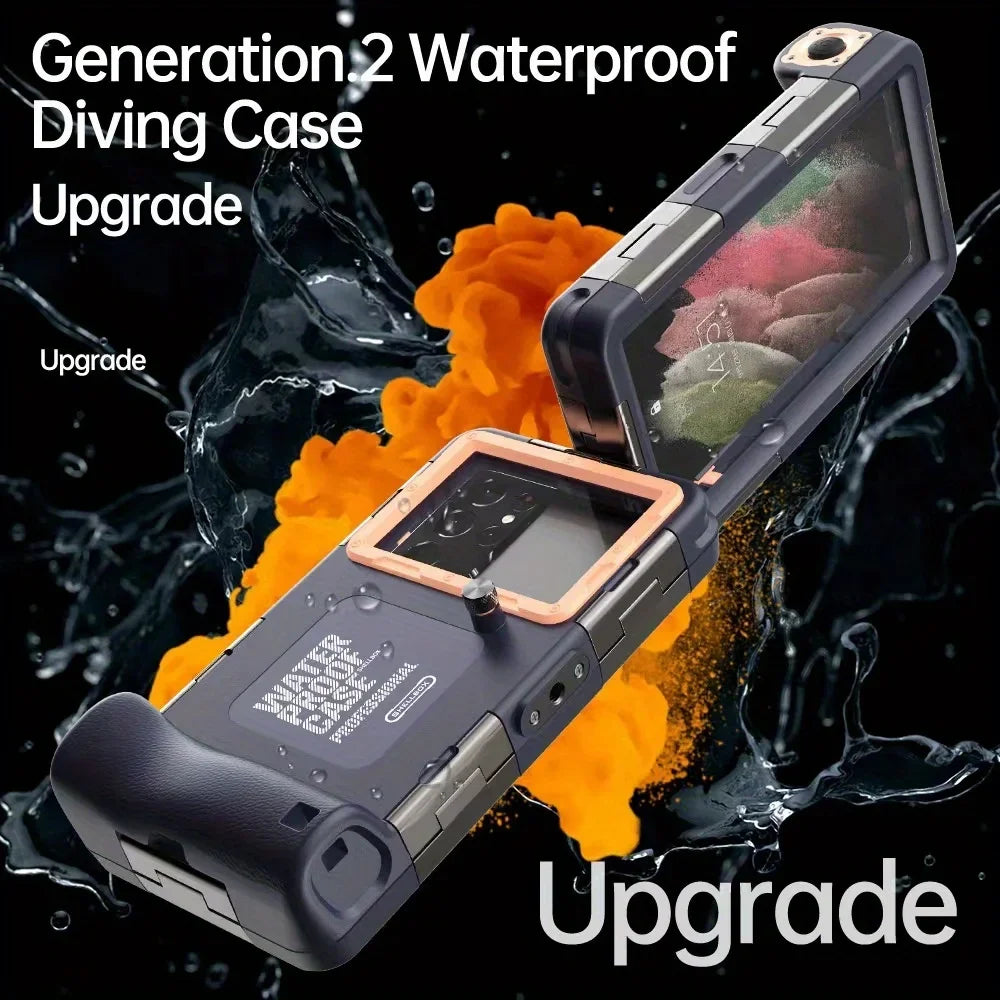 Waterproof Phone Case Holsters & 15m Diving 50ft Swimming Premium Protective Housing & Lanyard For iPhone Samsung 6.8" Phone