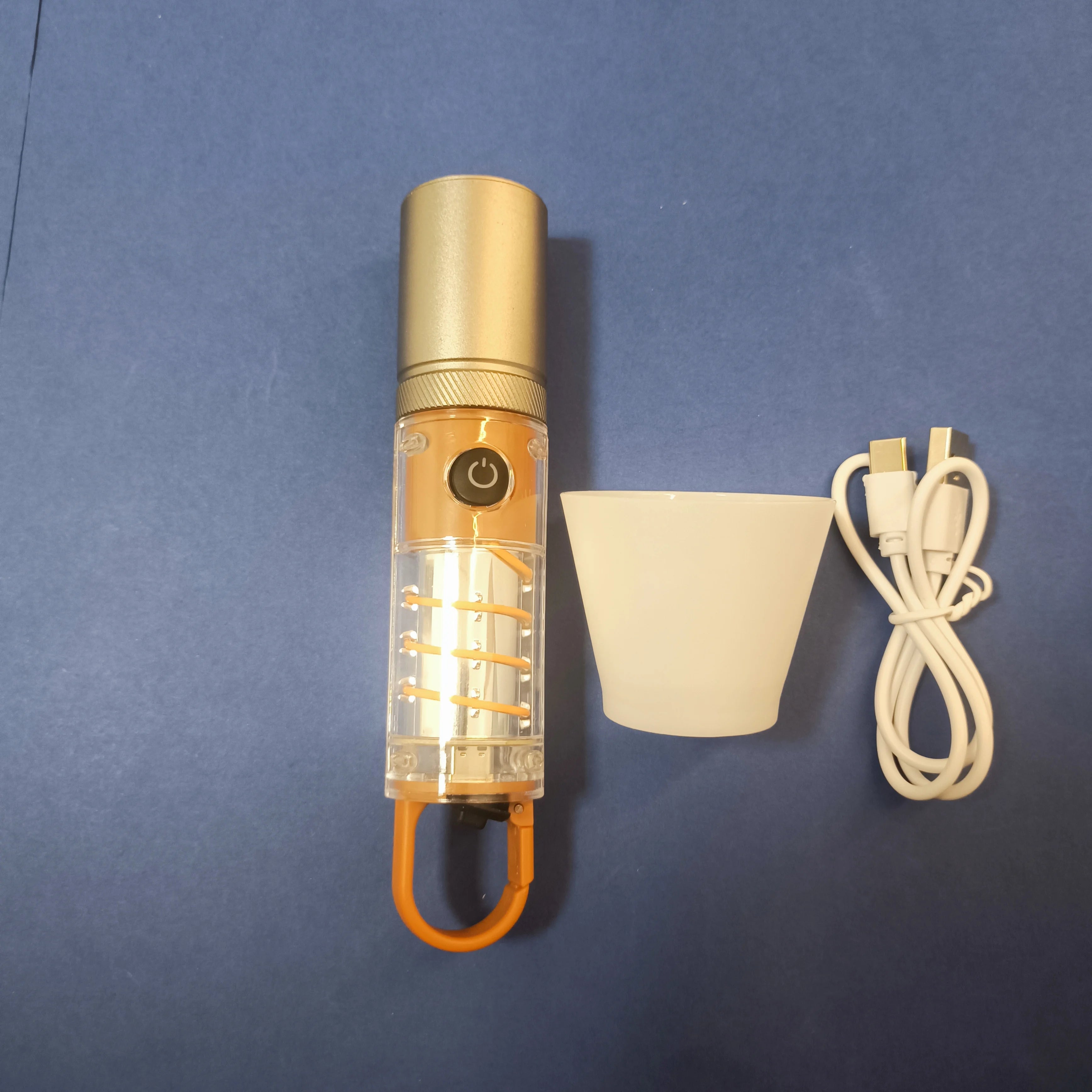 [Clearance Sale] USB Rechargeable Strong Power Flashlight Outdoor Waterproof Tactical Lantern Rotatable Lamp Emergency Light