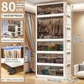 Multifunction Folding Storage Cabinet Dustproof Wardrobe Sundries Cabinet Closet Organizer Locker Storage Box