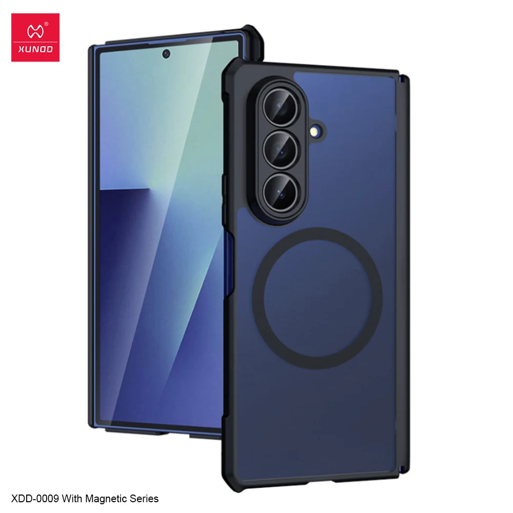 Xundd For Samsung Galaxy Z Fold 7 Case ,Airbag Shockproof Shell with Automatic Springback Hinge Protection Upgrade Half Case