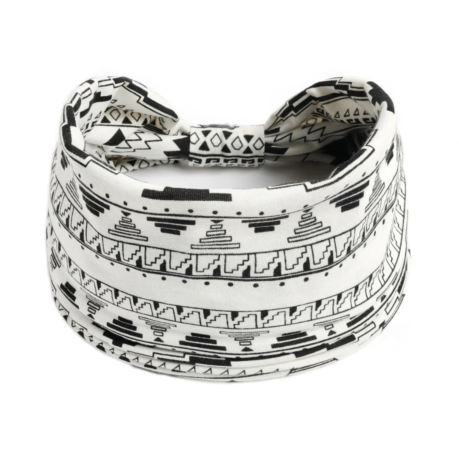 Boho Wide Knot Floral Cotton Headband | Stretch Turban Hair Scarf for Women