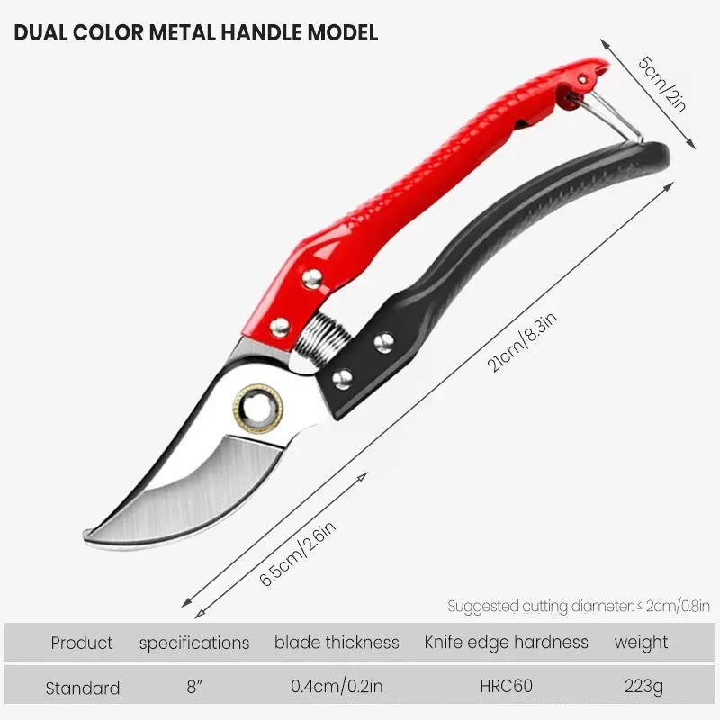 AIRAJ Bypass Pruning Shears – Heavy-Duty Ultra-Sharp Hand Pruners