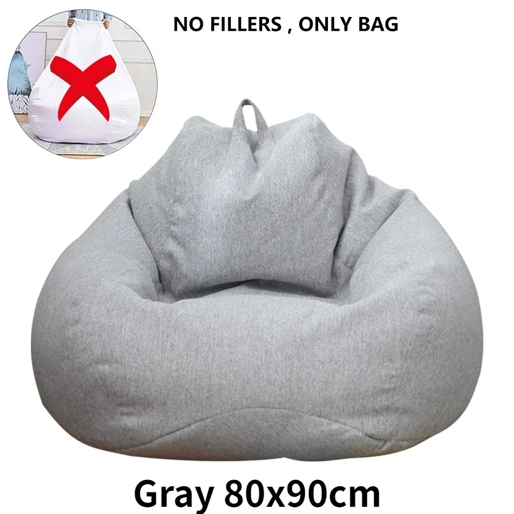 OTAUTAU Large Bean Bag Chair Sofa Cover Without Filler Lazy Corner Seat Beanbag Couch Has Replacement Sofa Inner Liner for Sale