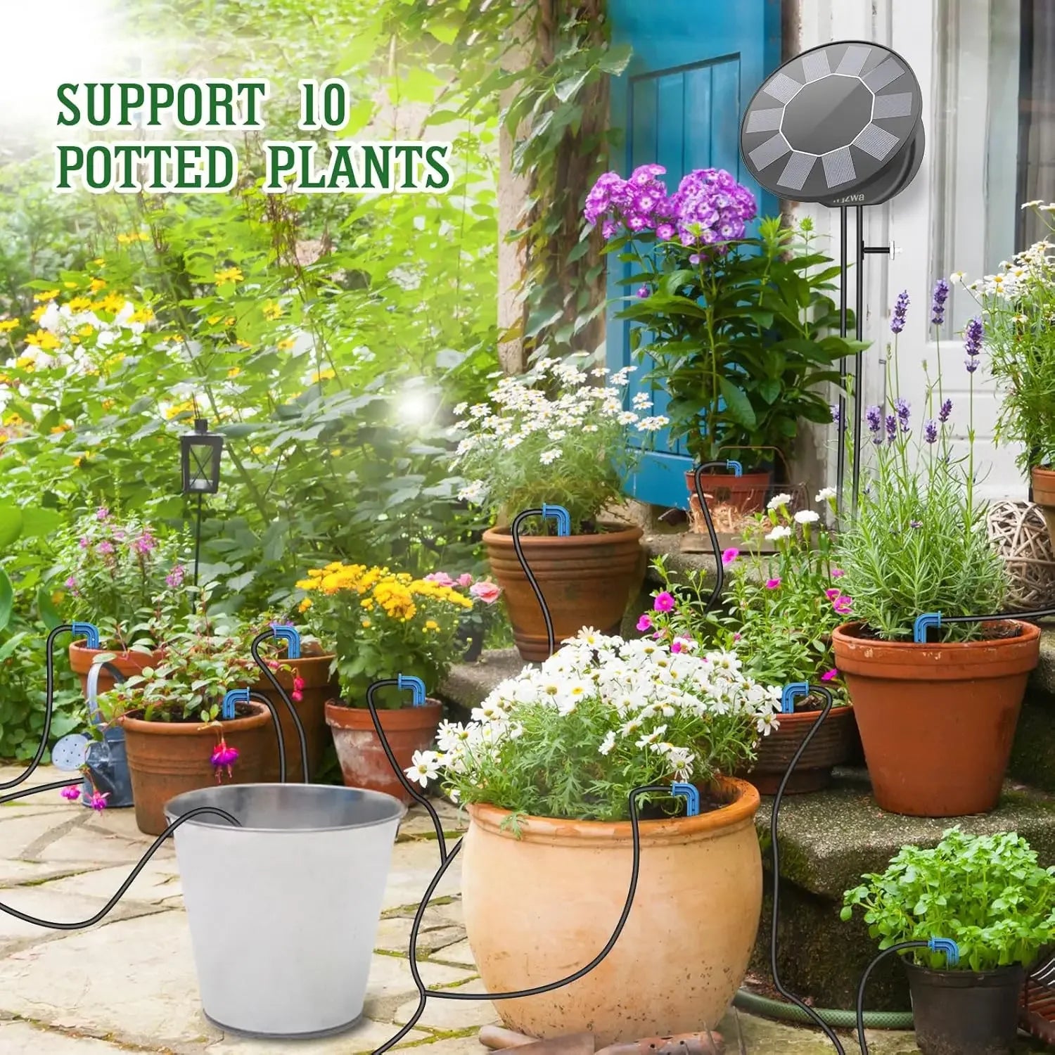 AISITIN Solar Automatic Drip Irrigation System Kit