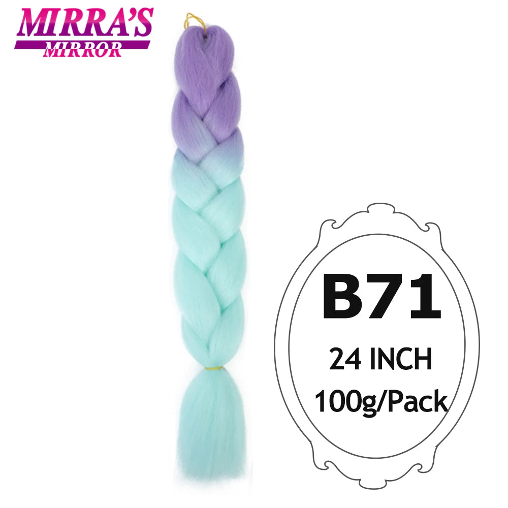 Colorful Jumbo Braiding Hair Extensions For Box Braids Synthetic Hair for Afro Braids Ombre Jumbo Braid Hair DIY Crochet Braid