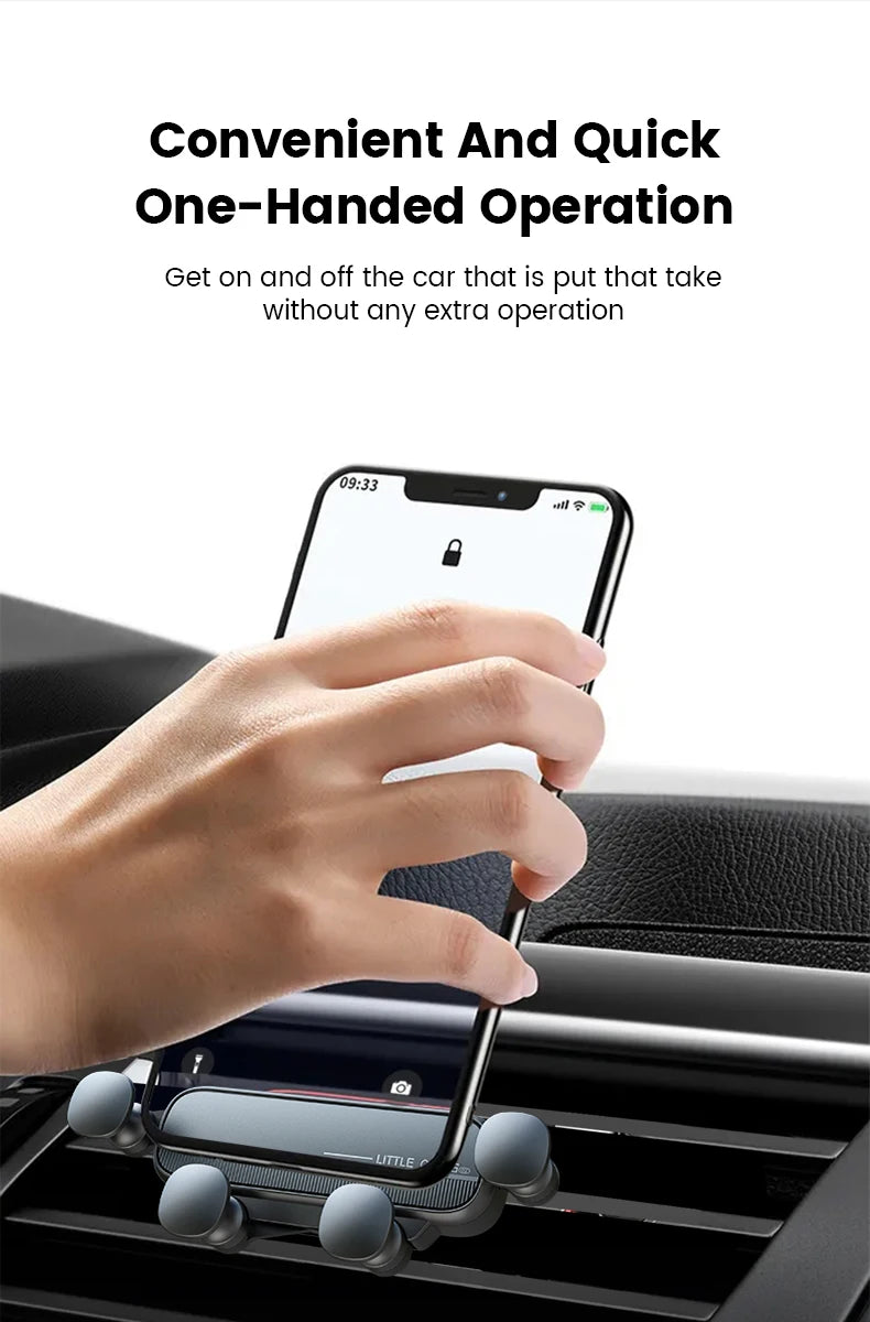Gravity Car Phone Holder Air Vent Mount Cell Phone Holder in Car Mobile Support For iPhone 13 12 Xiaomi Universal GPS Stand