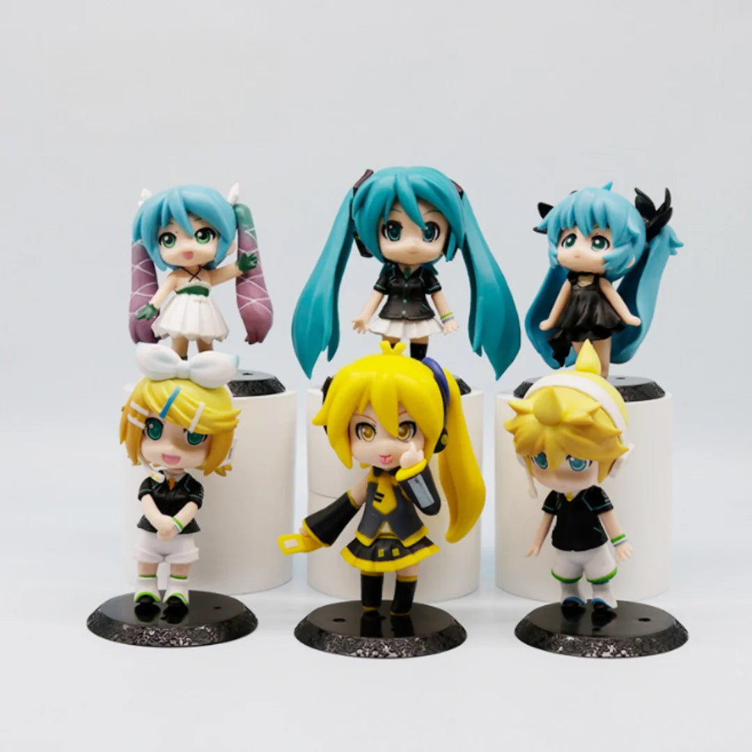 Hatsune Miku Desktop Cute Action FigureNeko T-Shirt Ver. Anime Figurine Kawaii Girl Model Toy Gift