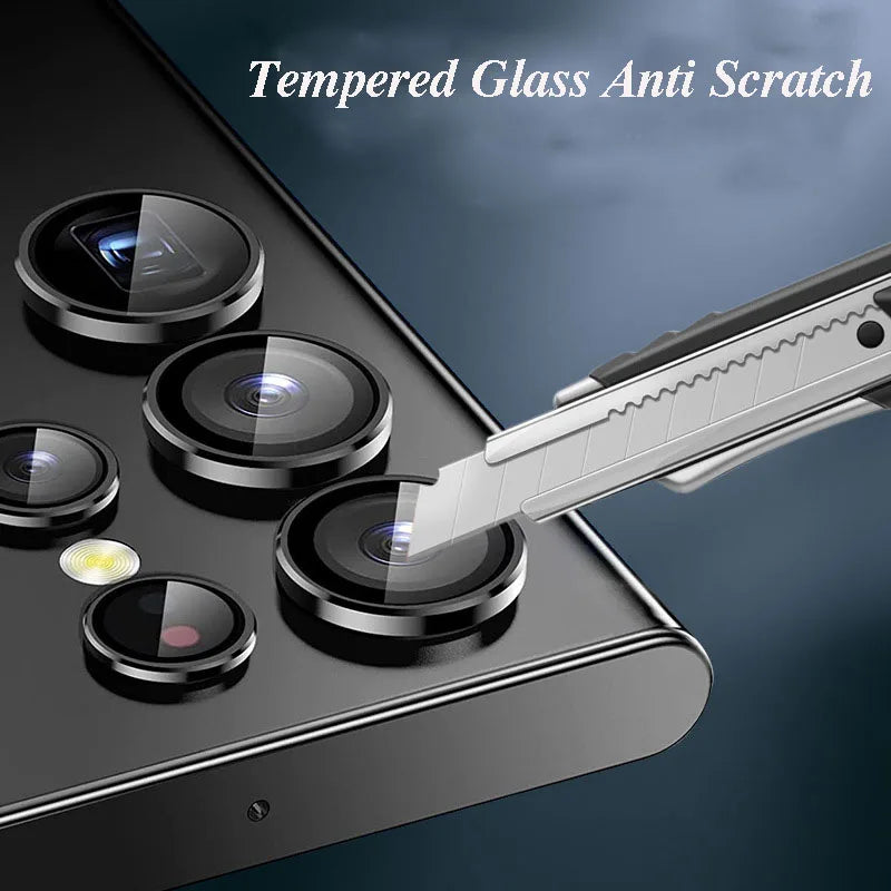 Camera Lens Protetor For Samsung S25 S24 ultra S24 S23 S22 ultra Case Tempered Glass Film Titanium Alloy Ring Phone Accessories