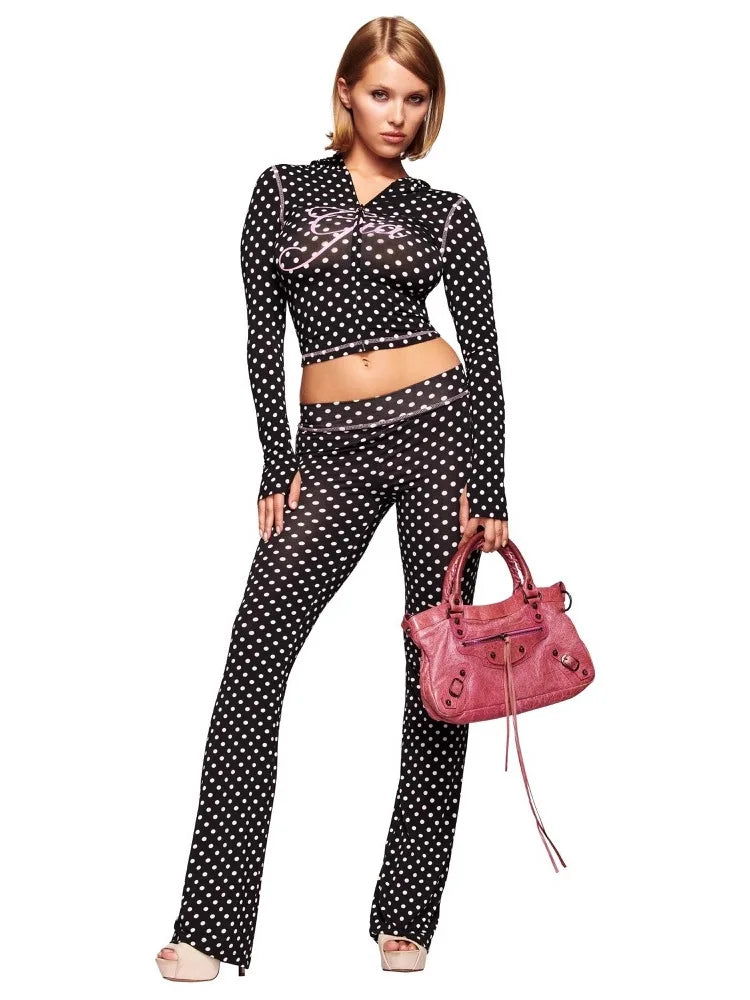 New cross-border INS fashion print trendy street casual leopard print zipper long-sleeved coat and pants set