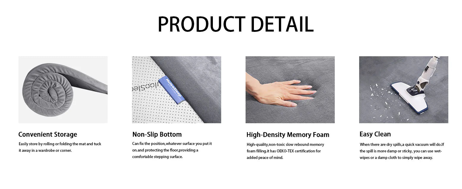 Huloosleep 4 Colors Baby Crawling Play Mats Non-Slip Thick Soft Foam Baby Activity Rug Gym Baby Carpet Mother+Kids Area Rug