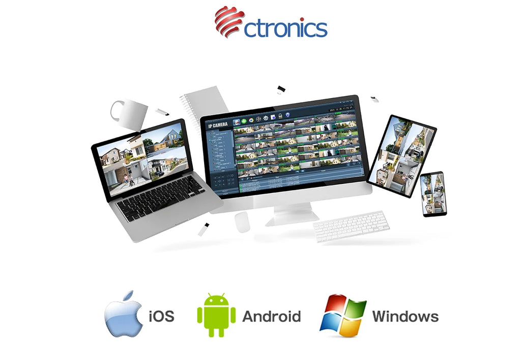 Ctronics Real 4K 8MP Surveillance Camera WiFi 5G Outdoor 360 16X 5X Optical Zoom Security Camera UHD Night Vision Auto Tracking