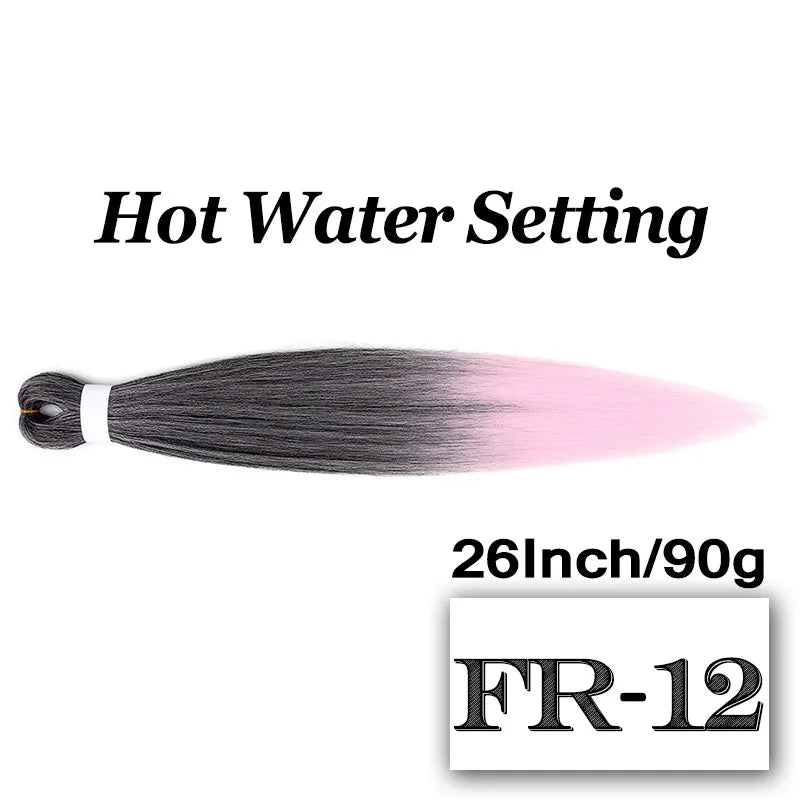 26" Easy Pre Stretched Braiding Hair Extensions 613 Blonde Jumbo Braids Synthetic Hair Bundles Yaki Straight Hair Crochet Braid